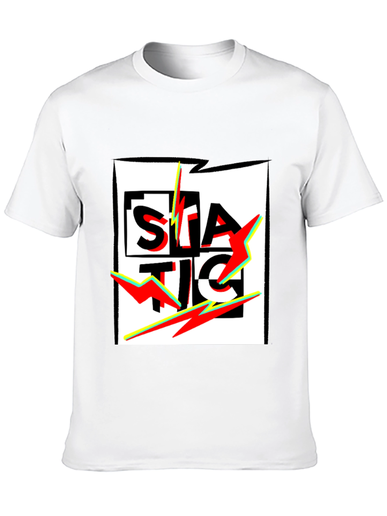 Static Graphic Black T-Shirt