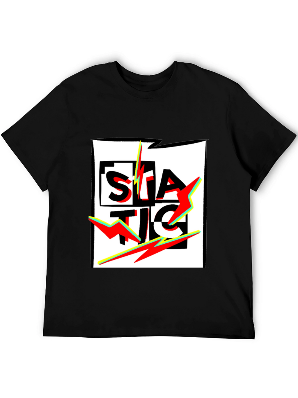 Static Graphic Black T-Shirt