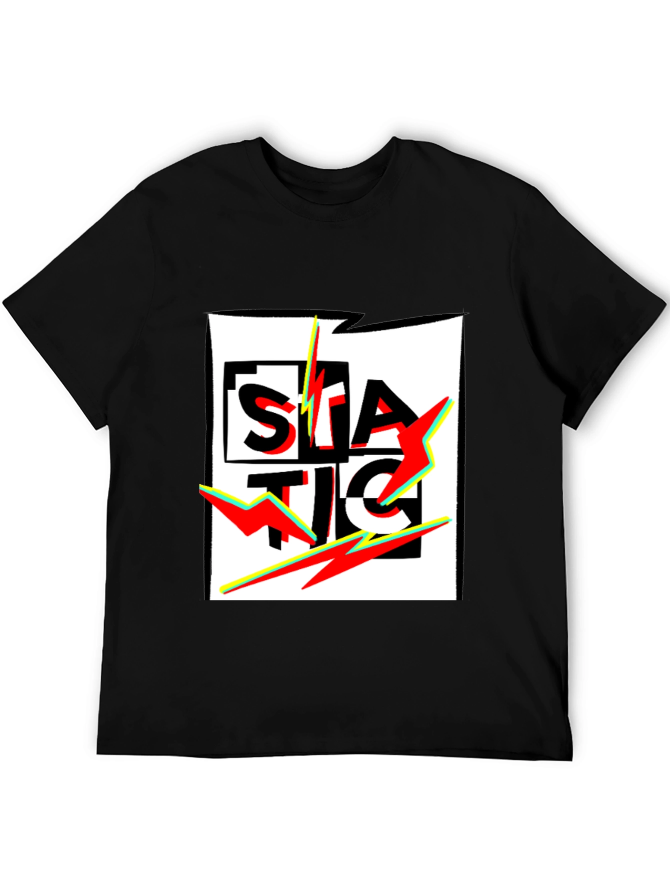 Static Graphic Black T-Shirt