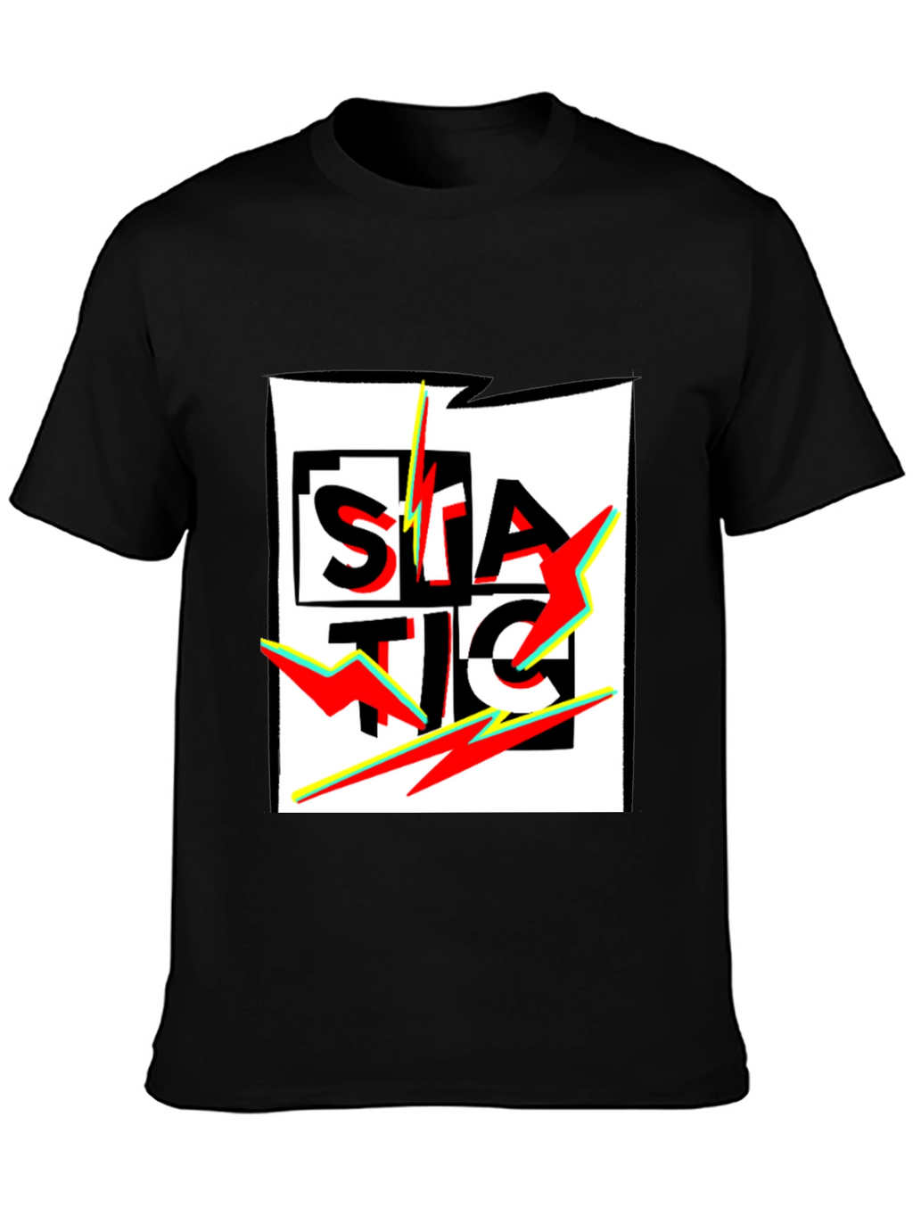 Static Graphic Black T-Shirt