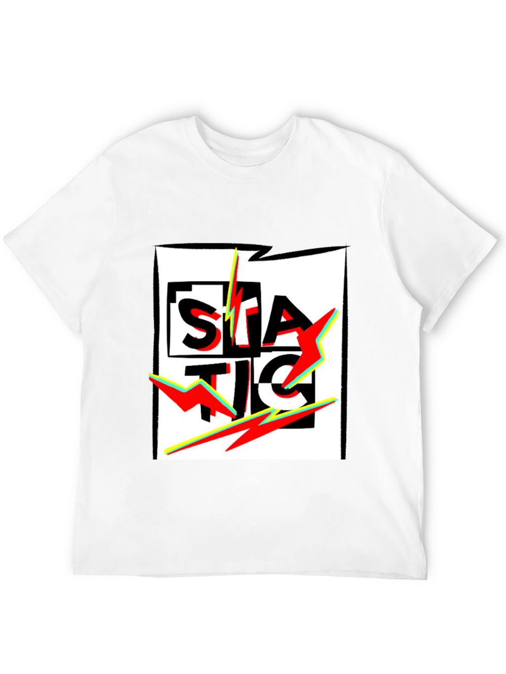 Static Graphic Black T-Shirt