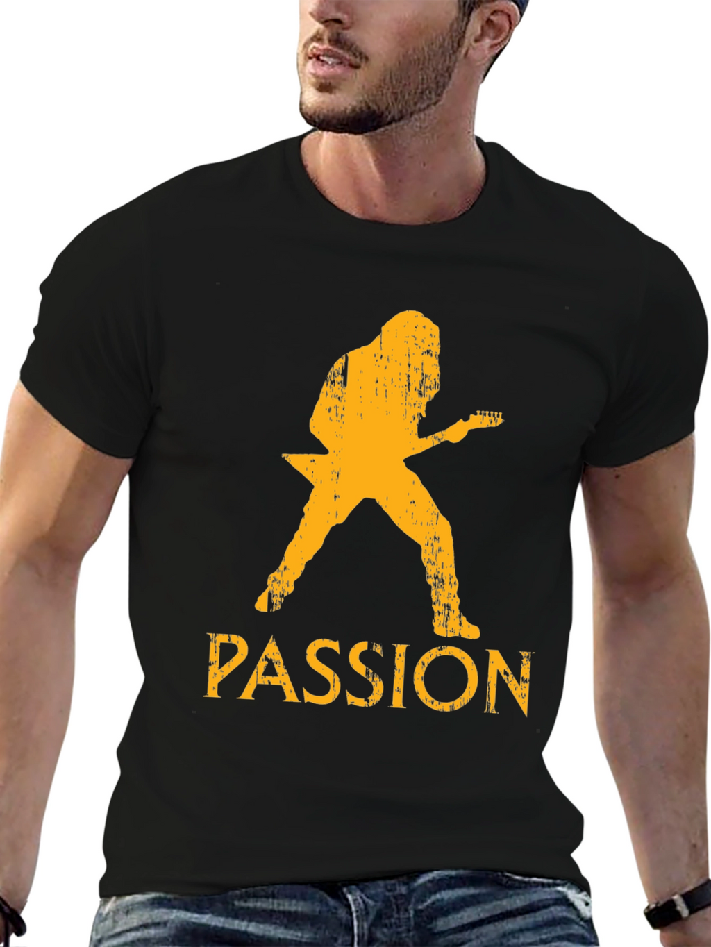 Passion Guitarist Black T-Shirt