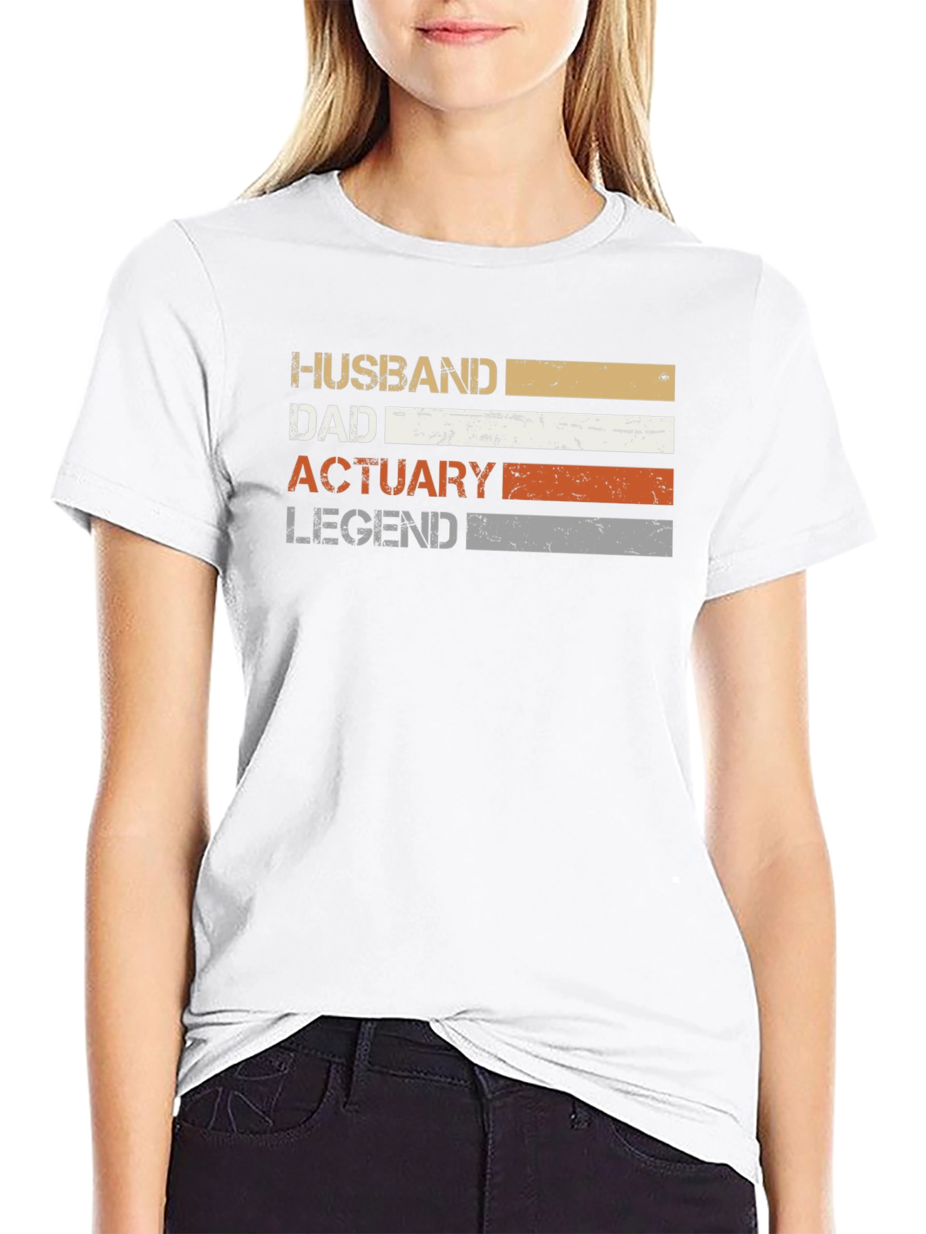 Husband Dad Actuary Legend Graphic T-Shirt