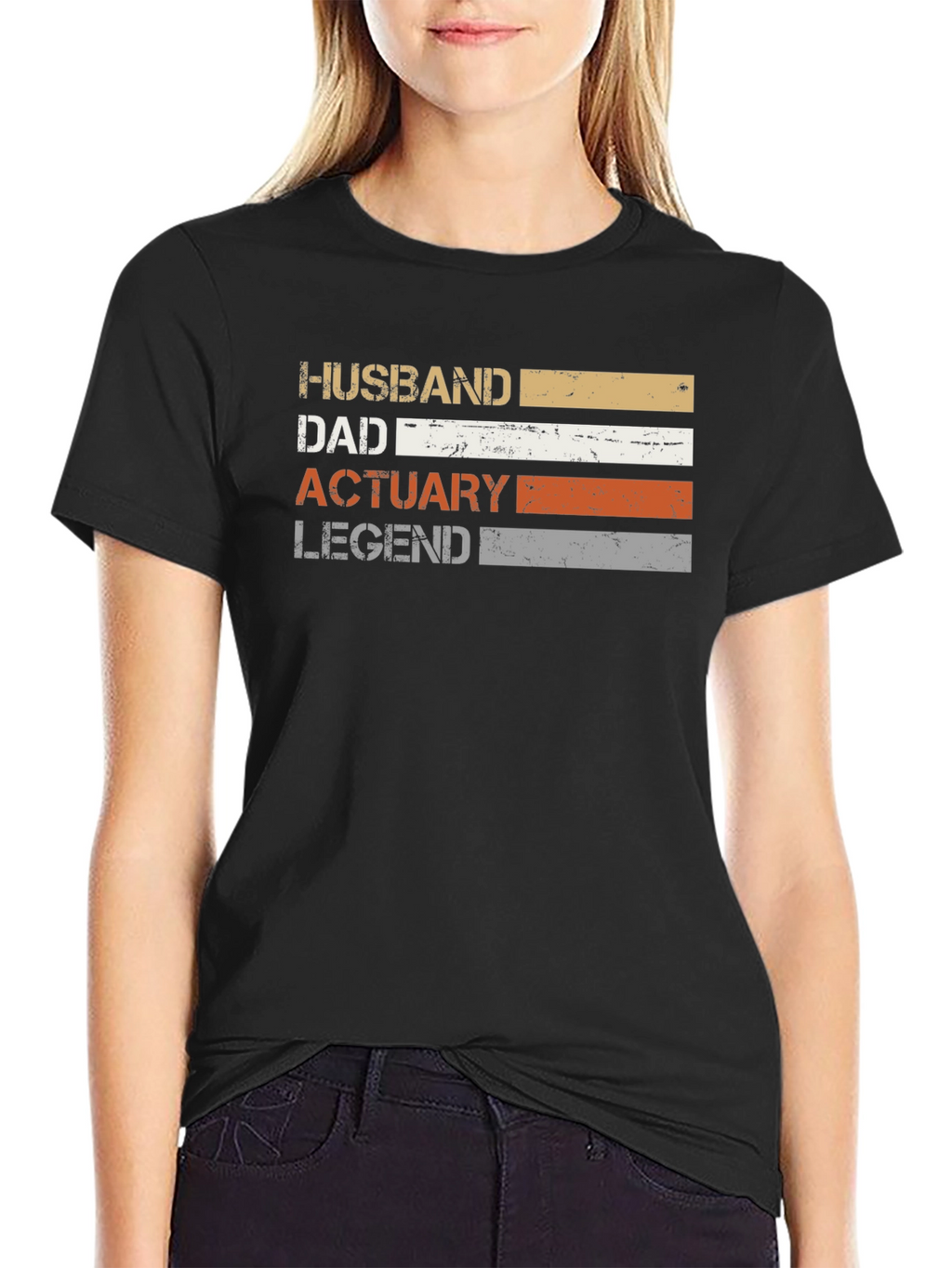 Husband Dad Actuary Legend Graphic T-Shirt