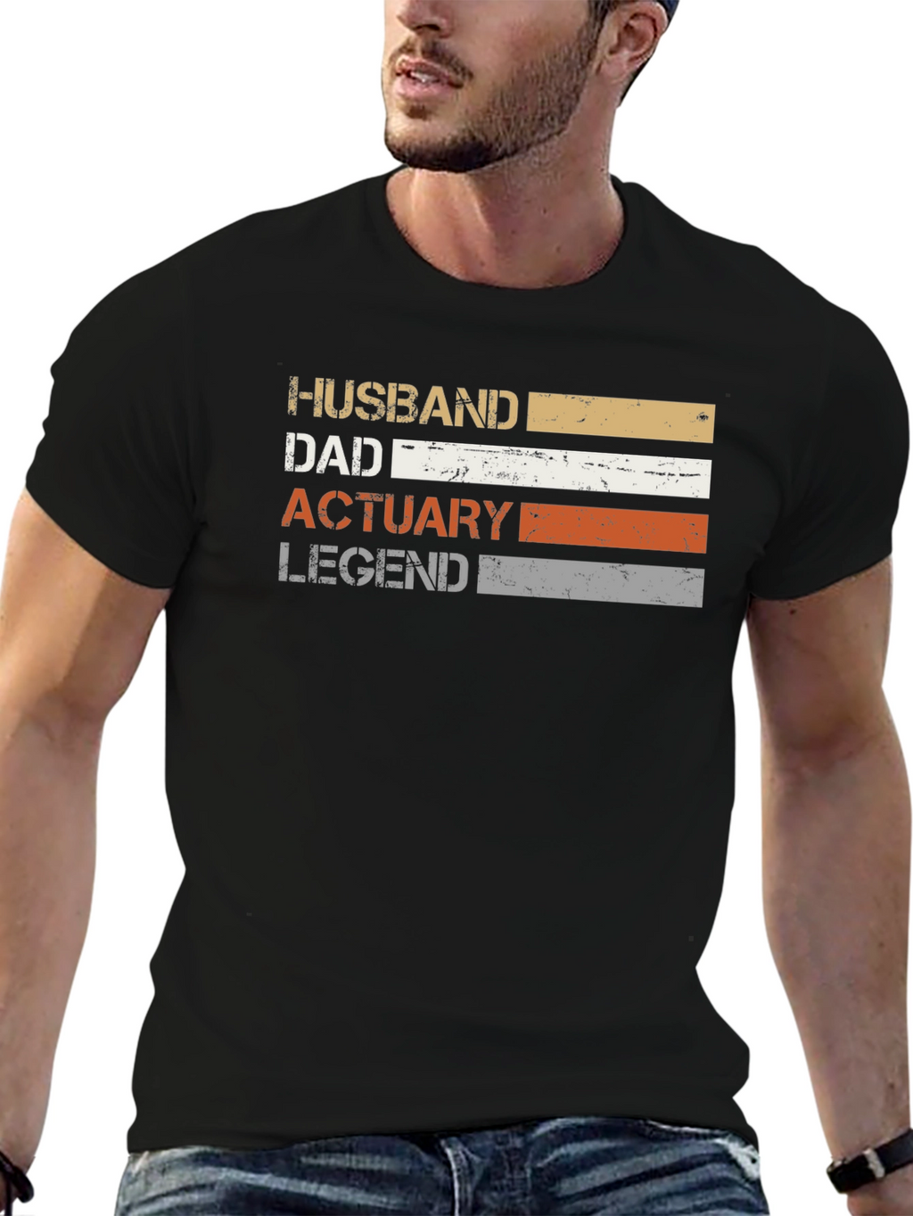 Husband Dad Actuary Legend Graphic T-Shirt