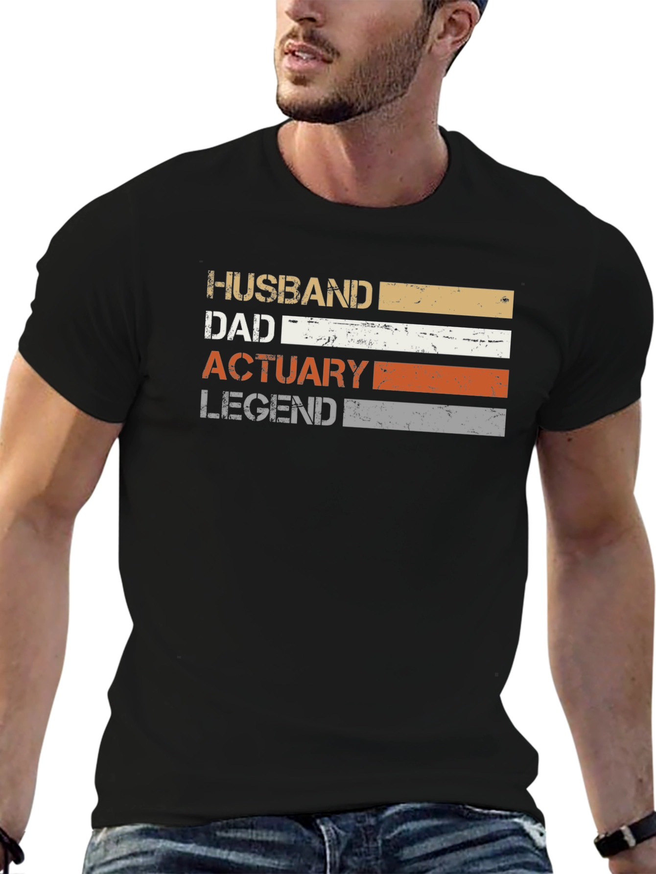 Husband Dad Actuary Legend Graphic T-Shirt