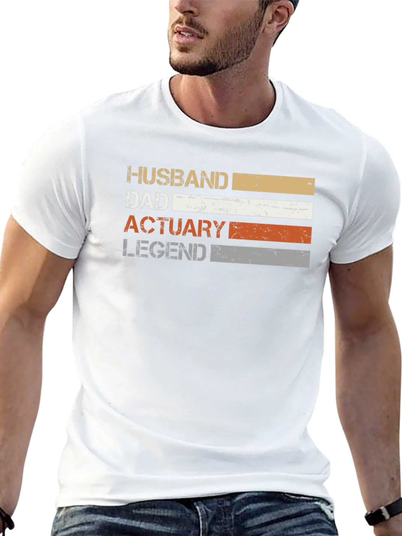 Husband Dad Actuary Legend Graphic T-Shirt