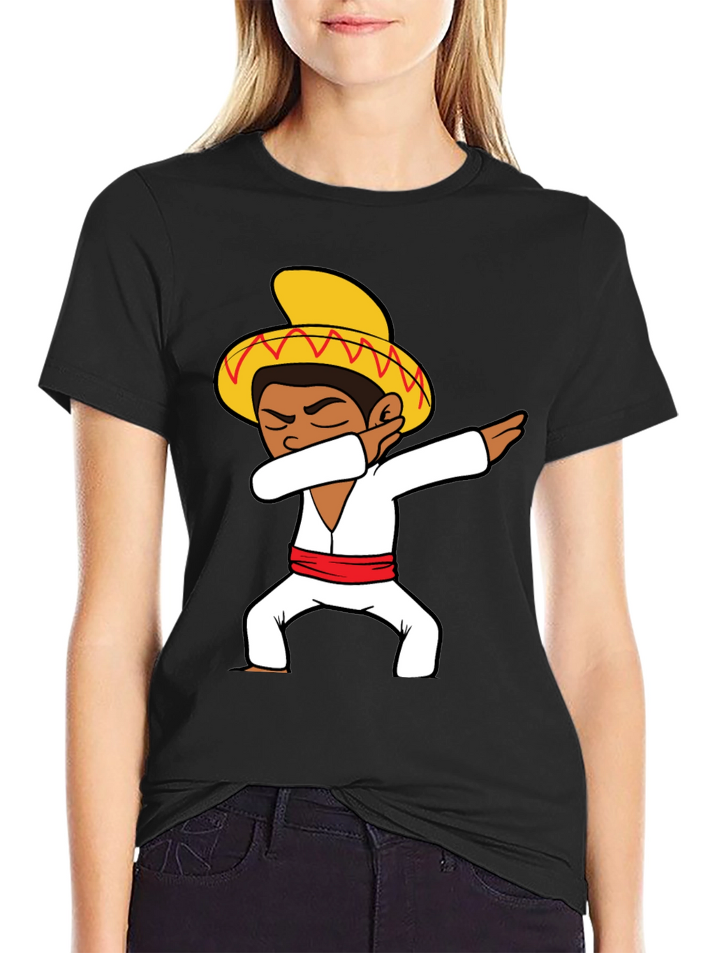 Dabbing Sombrero Graphic T-Shirt