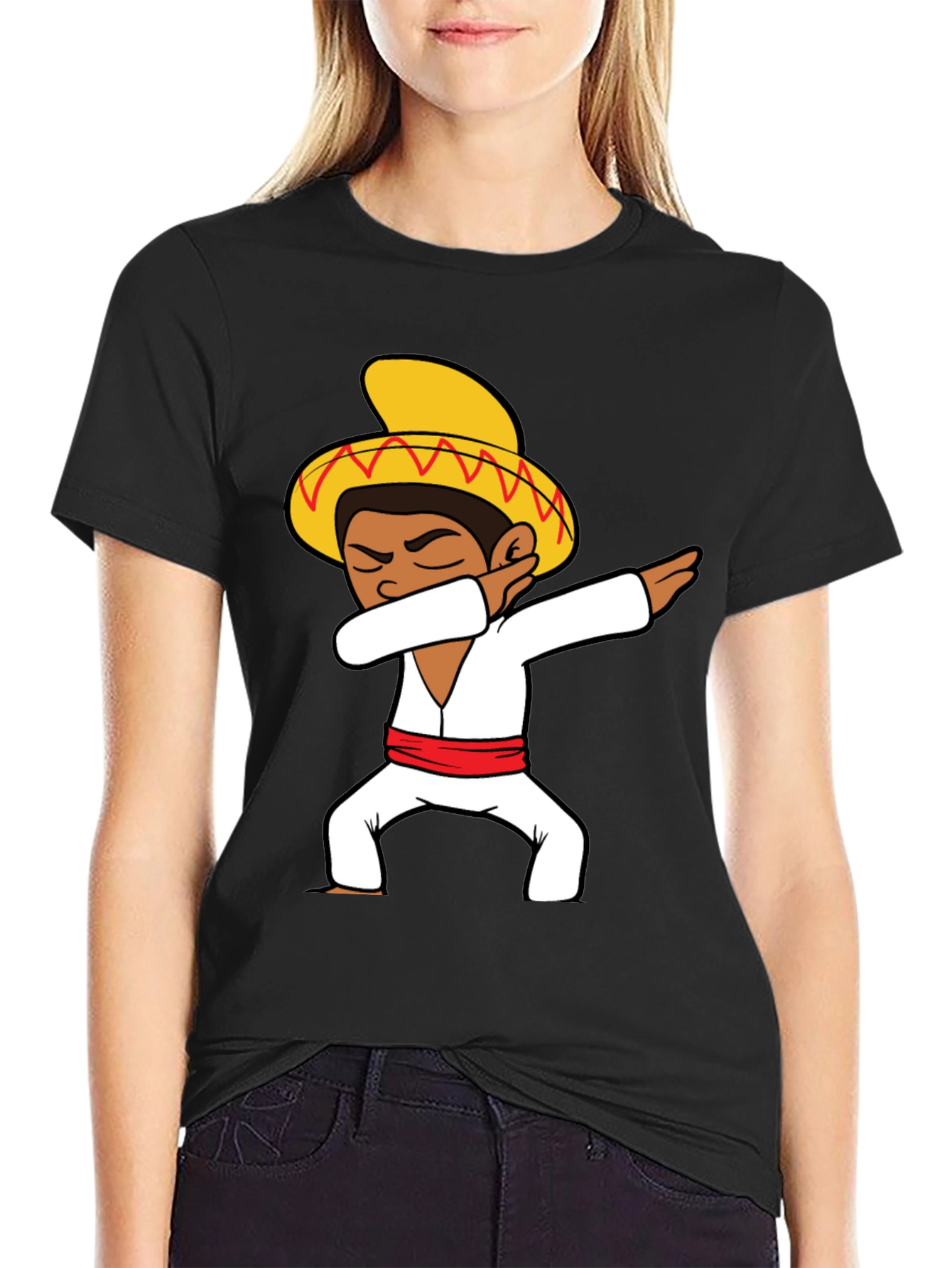 Dabbing Sombrero Graphic T-Shirt