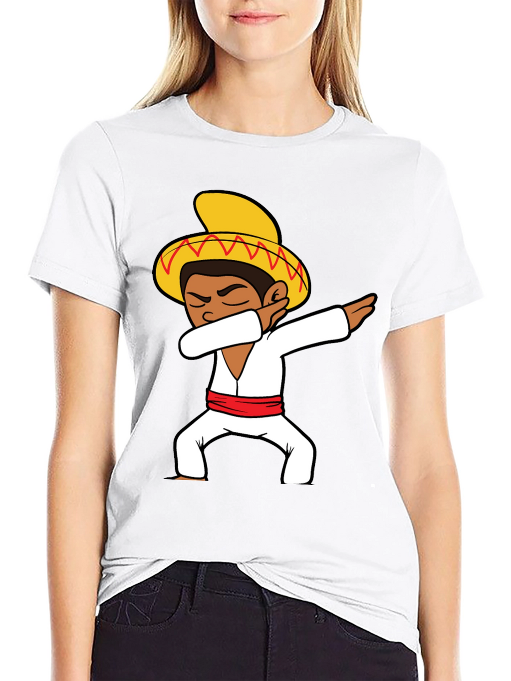 Dabbing Sombrero Graphic T-Shirt