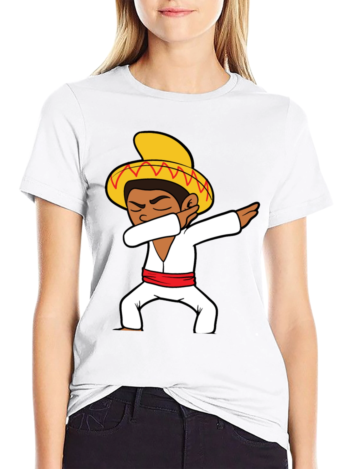 Dabbing Sombrero Graphic T-Shirt