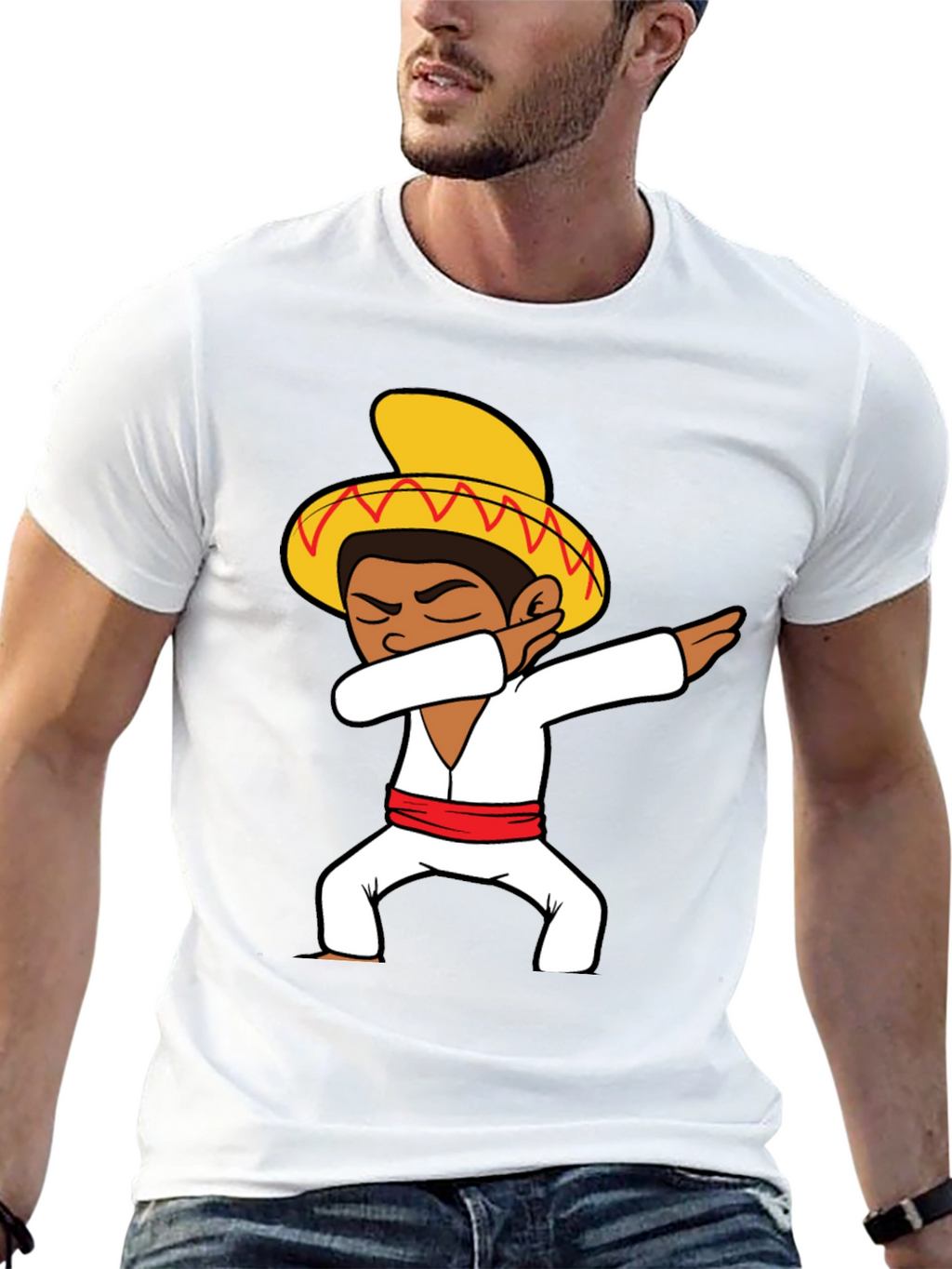 Dabbing Sombrero Graphic T-Shirt