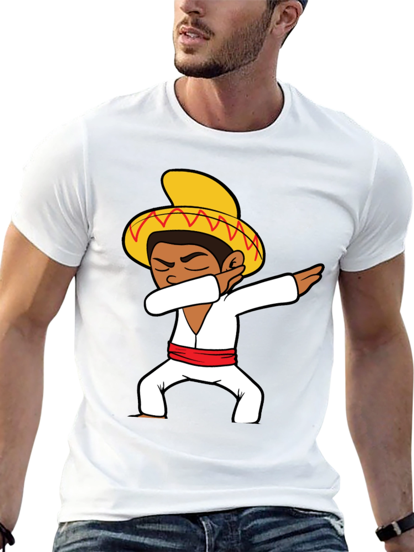 Dabbing Sombrero Graphic T-Shirt