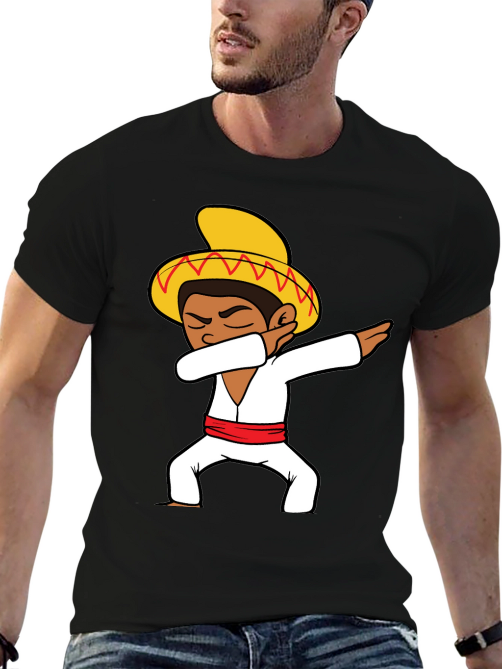 Dabbing Sombrero Graphic T-Shirt