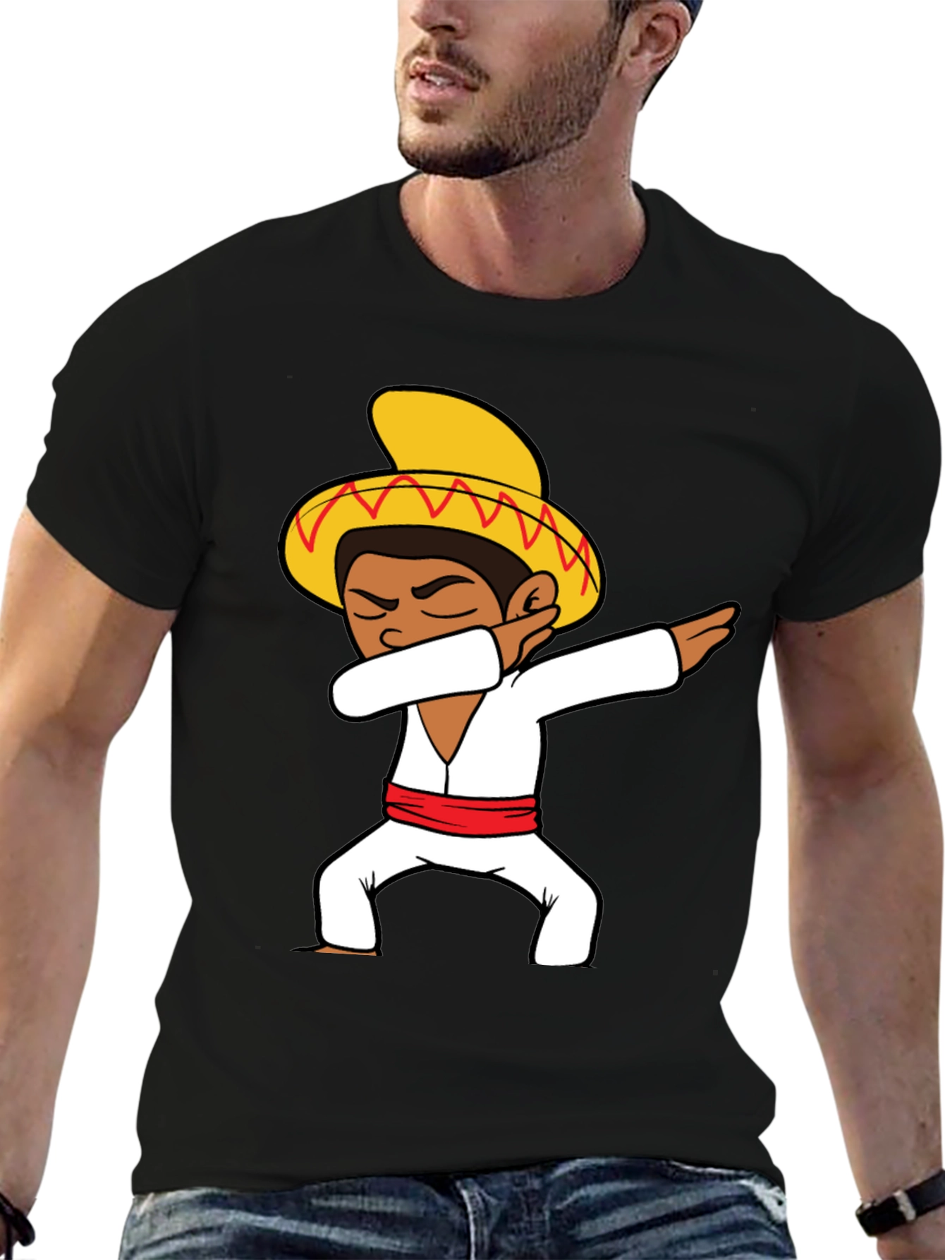Dabbing Sombrero Graphic T-Shirt