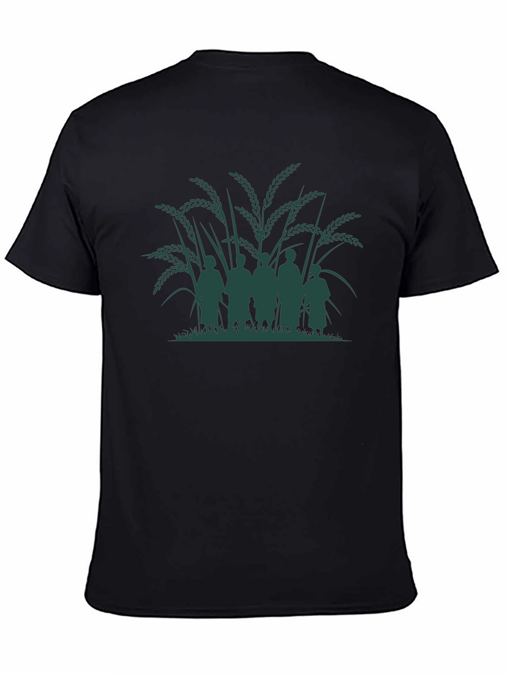 Nature Print Black T-Shirt