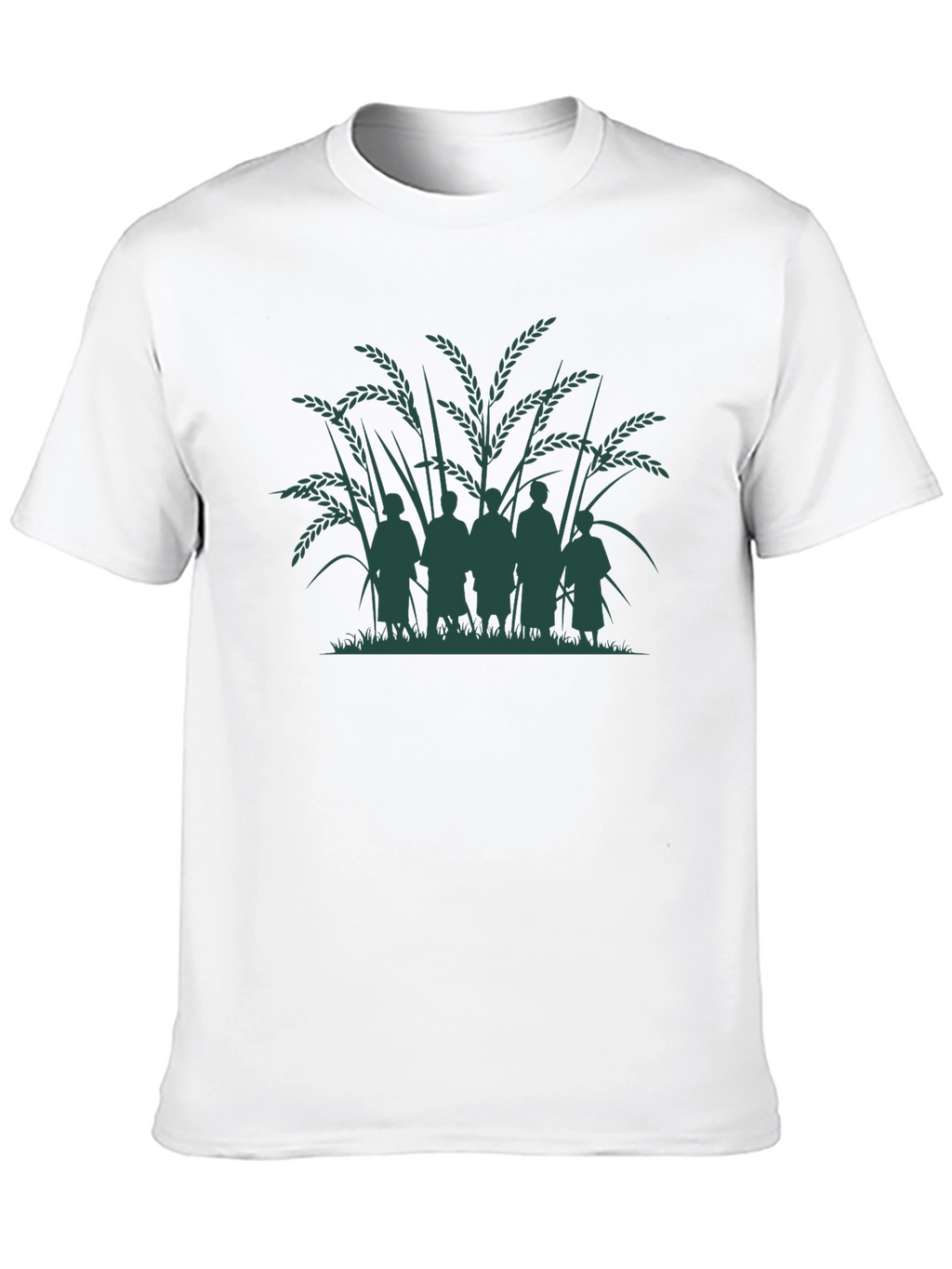 Nature Print Black T-Shirt