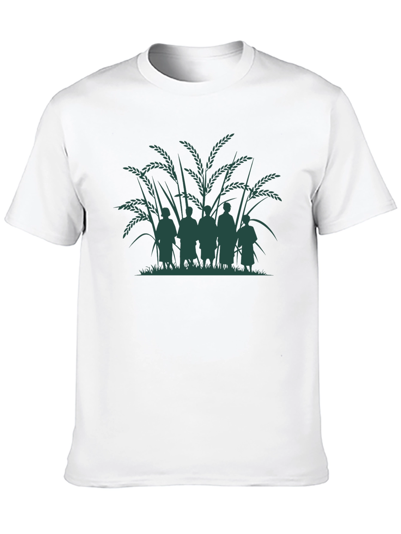 Nature Print Black T-Shirt