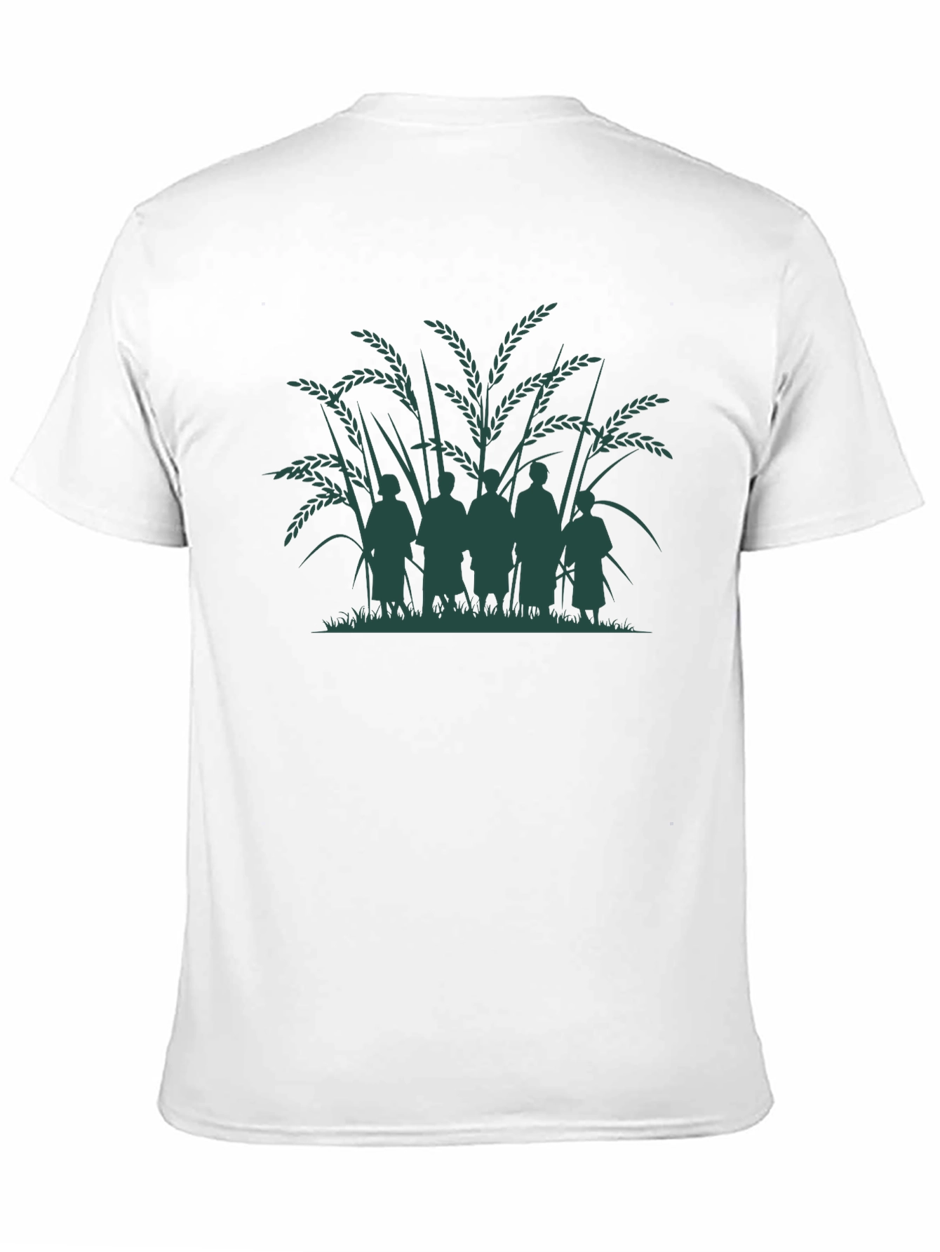 Nature Print Black T-Shirt