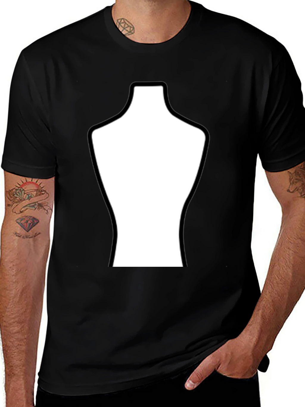 Mannequin T-Shirt - Blank Body Outline