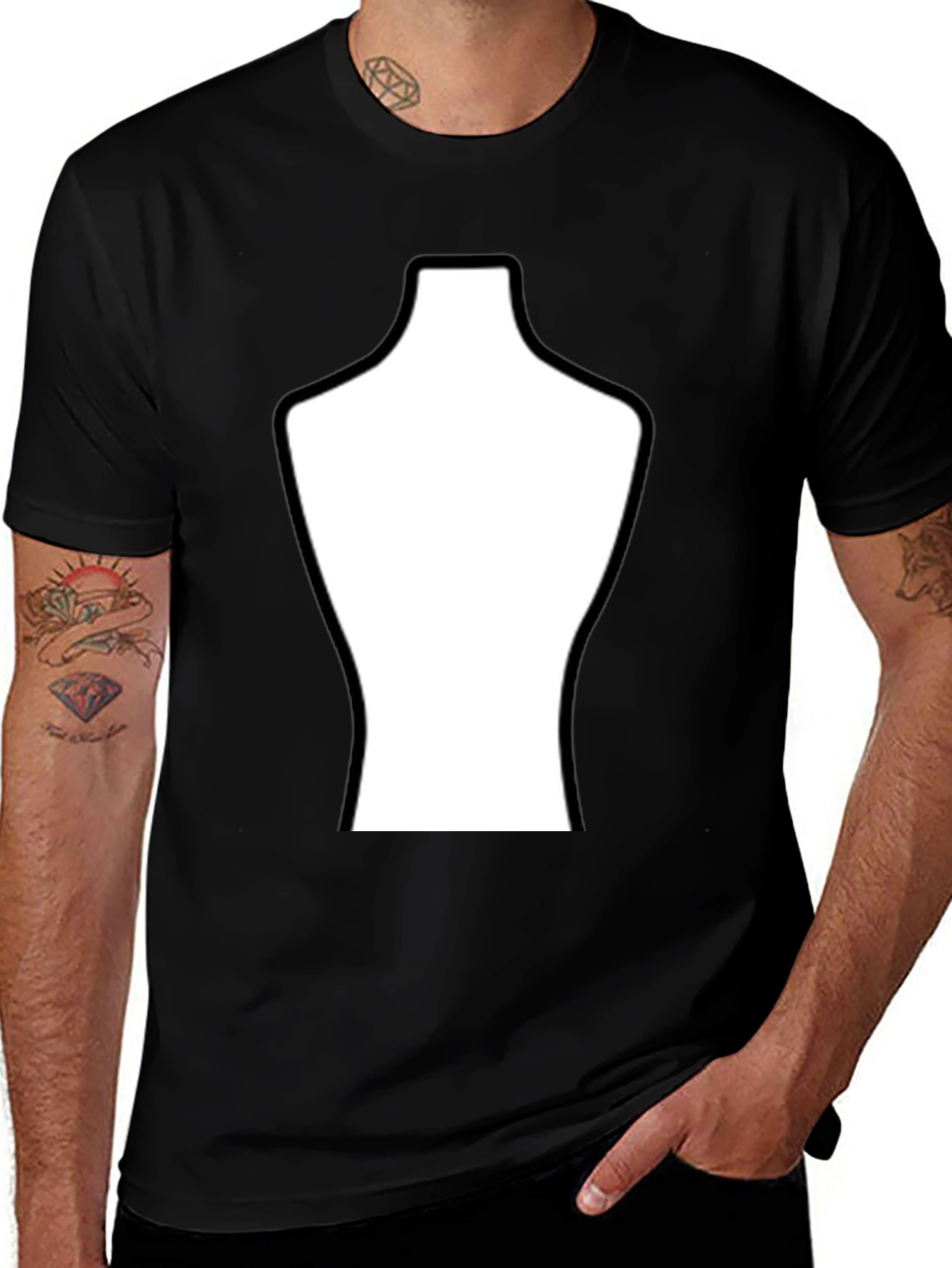 Mannequin T-Shirt - Blank Body Outline
