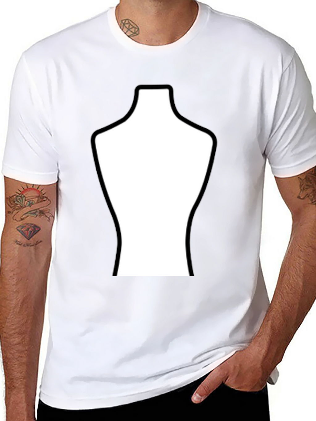 Mannequin T-Shirt - Blank Body Outline