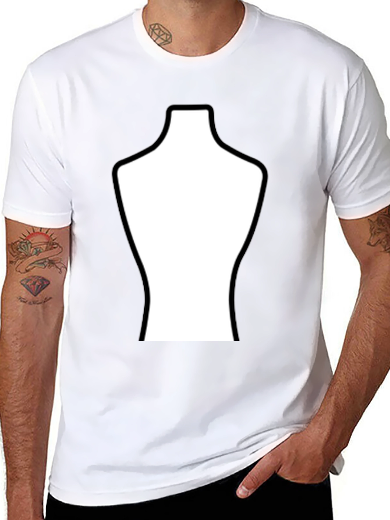 Mannequin T-Shirt - Blank Body Outline