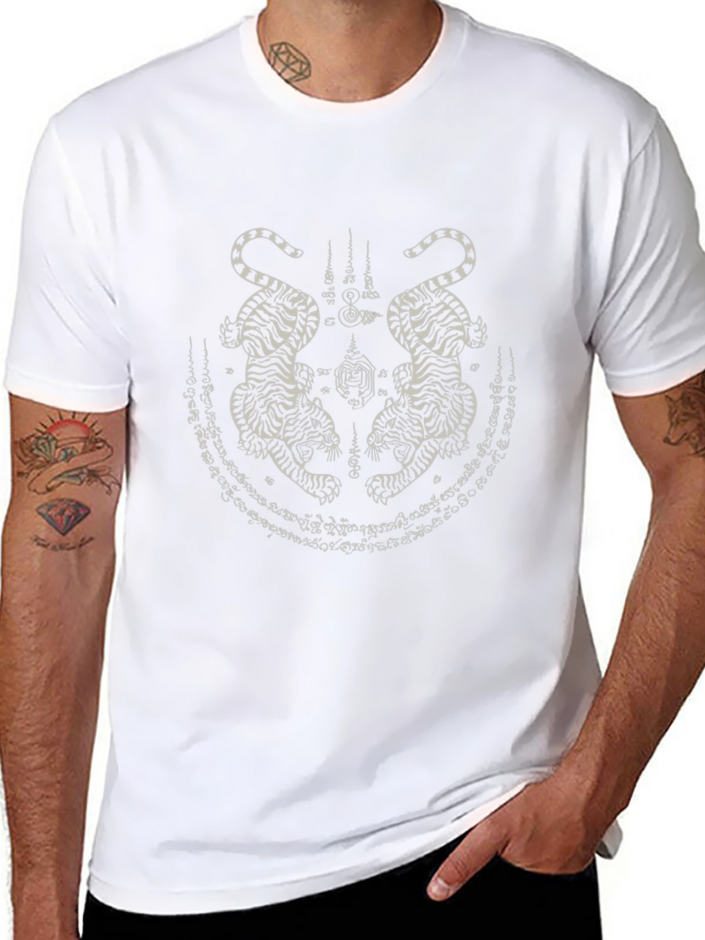 Black Tiger Tattoo Graphic Tee