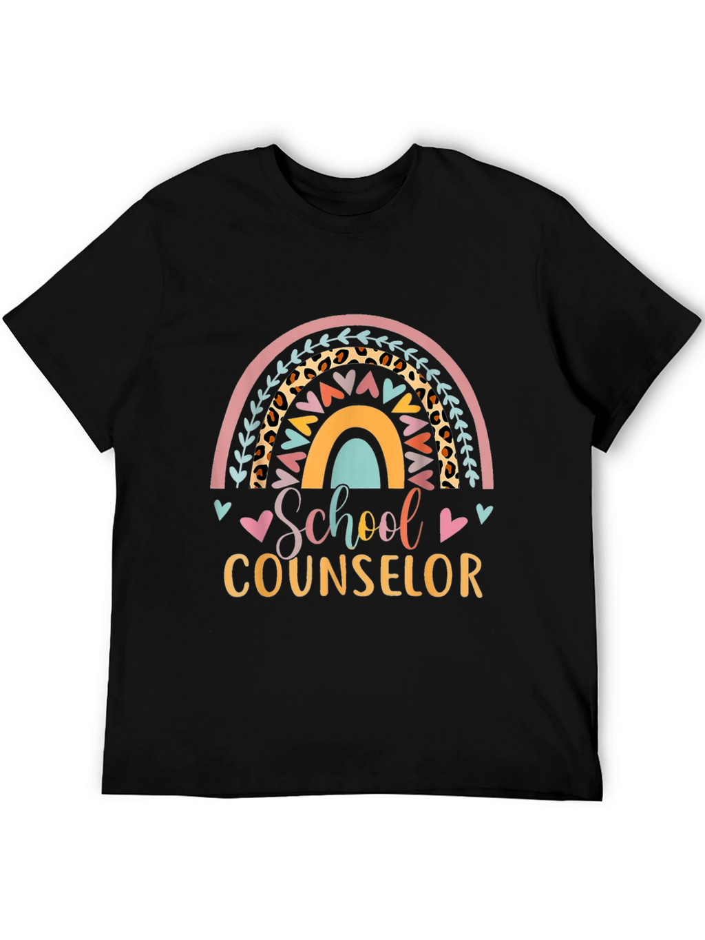 School Counselor Rainbow T-Shirt