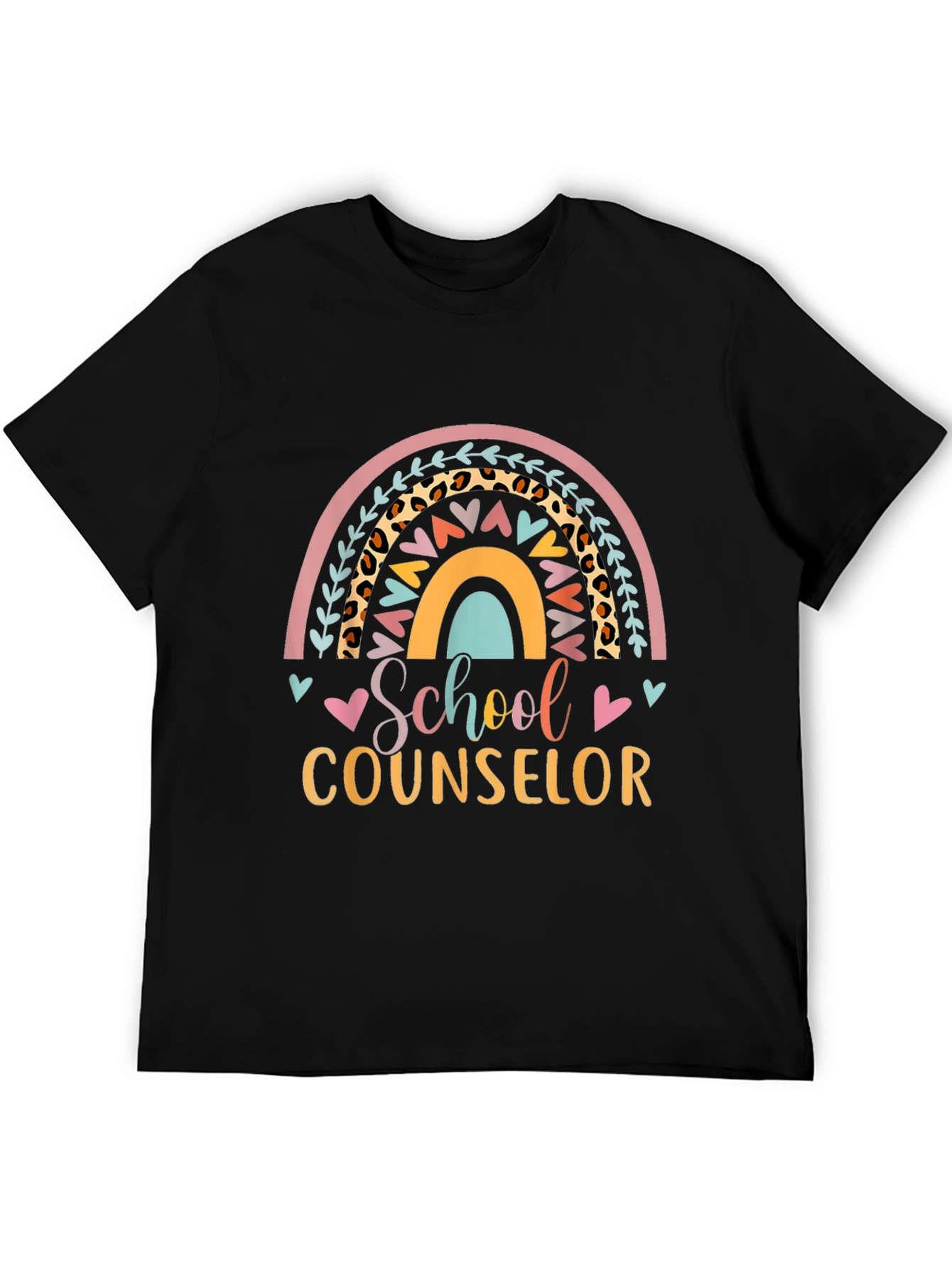 School Counselor Rainbow T-Shirt