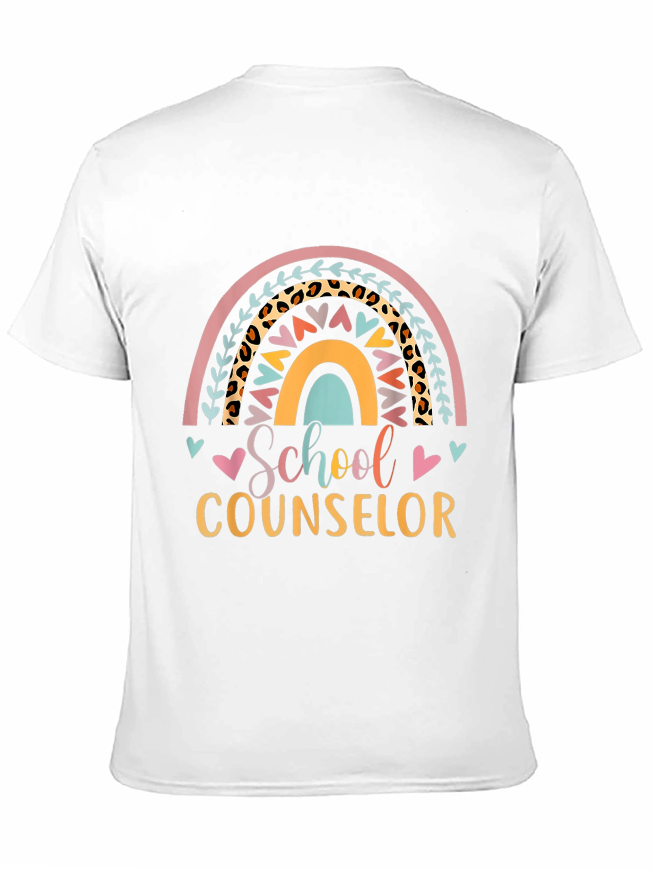 School Counselor Rainbow T-Shirt