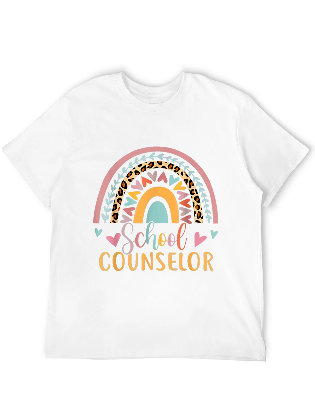 School Counselor Rainbow T-Shirt