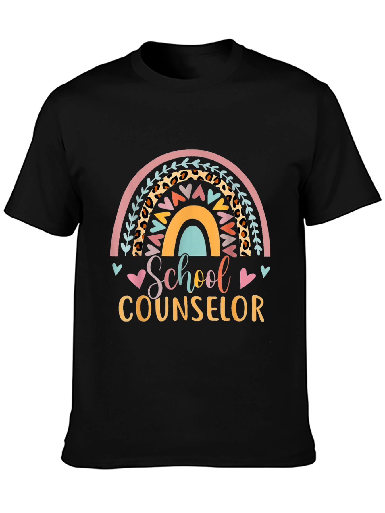 School Counselor Rainbow T-Shirt