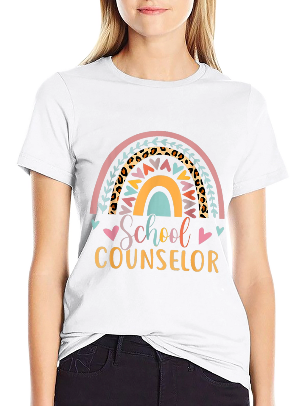 School Counselor Rainbow T-Shirt