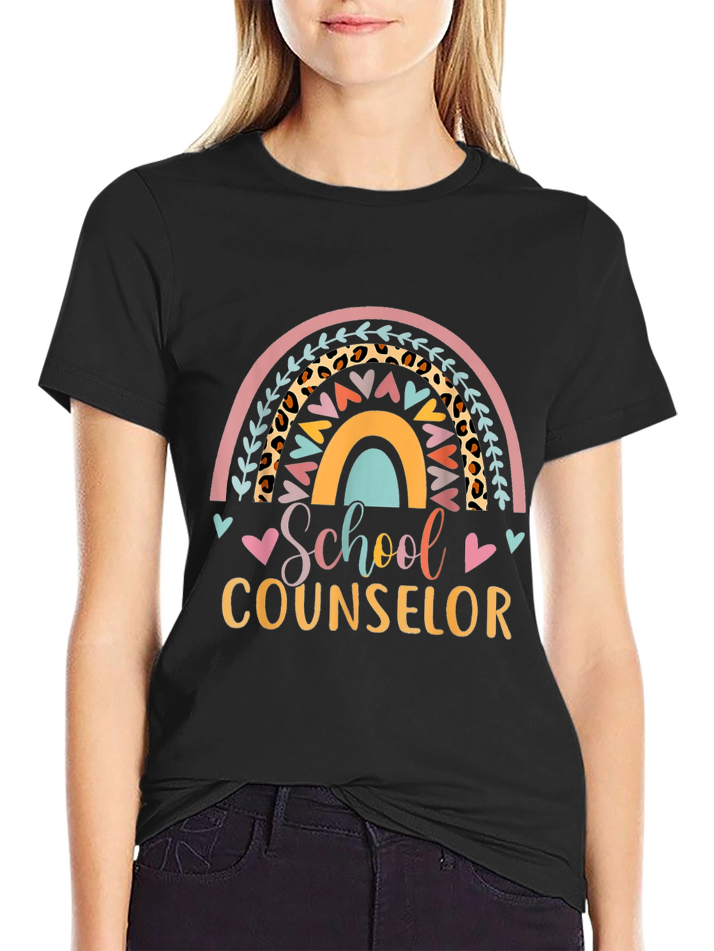 School Counselor Rainbow T-Shirt