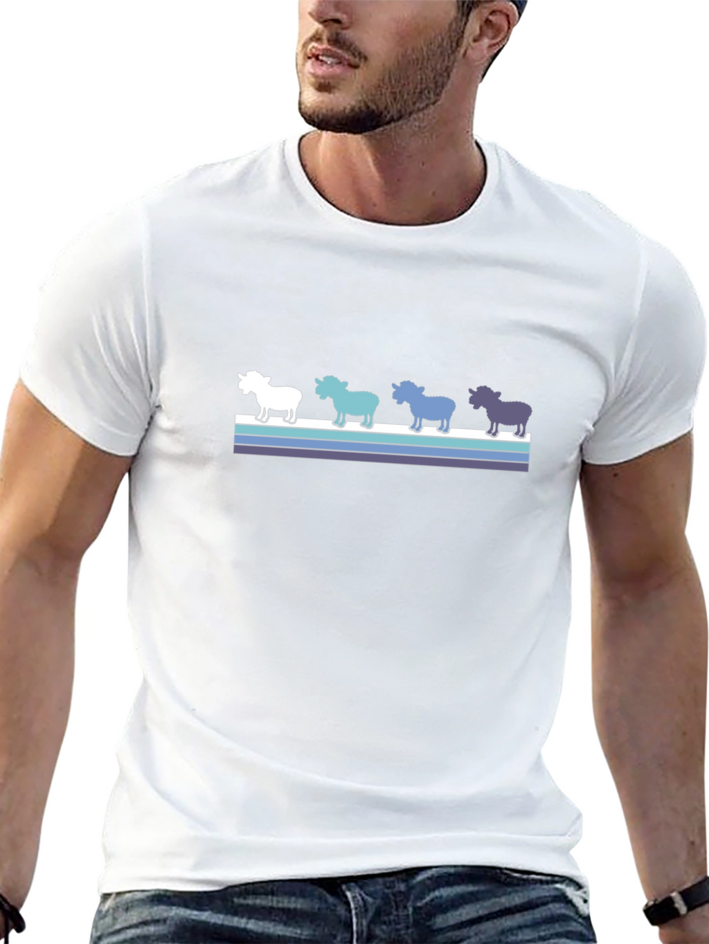 Retro Rhinos Black T-Shirt