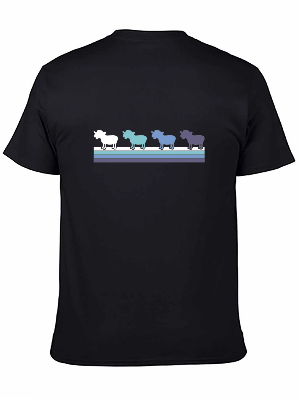 Retro Rhinos Black T-Shirt