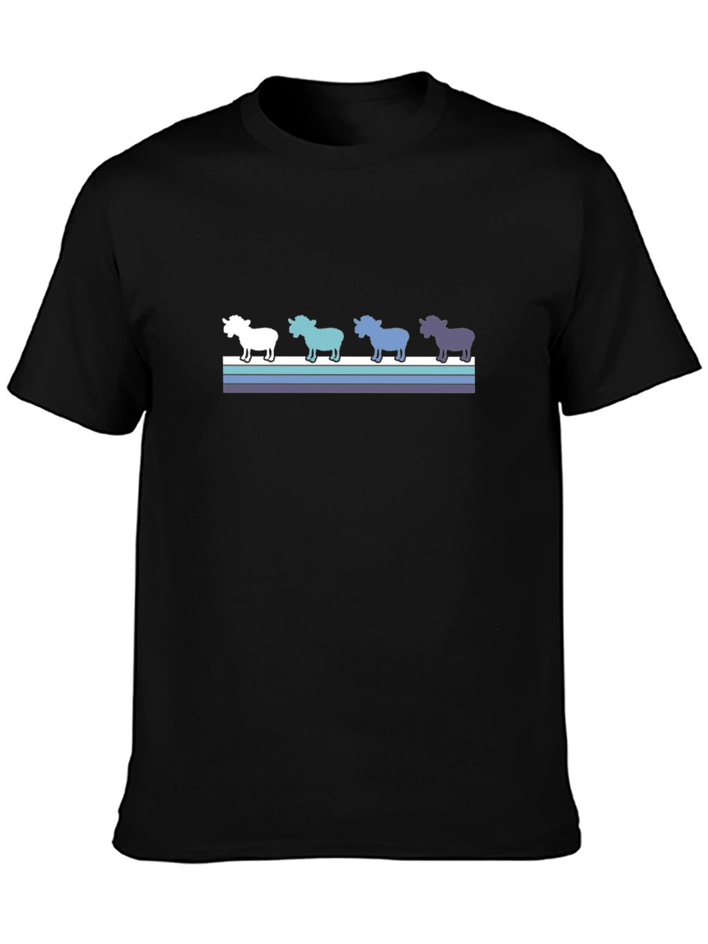 Retro Rhinos Black T-Shirt
