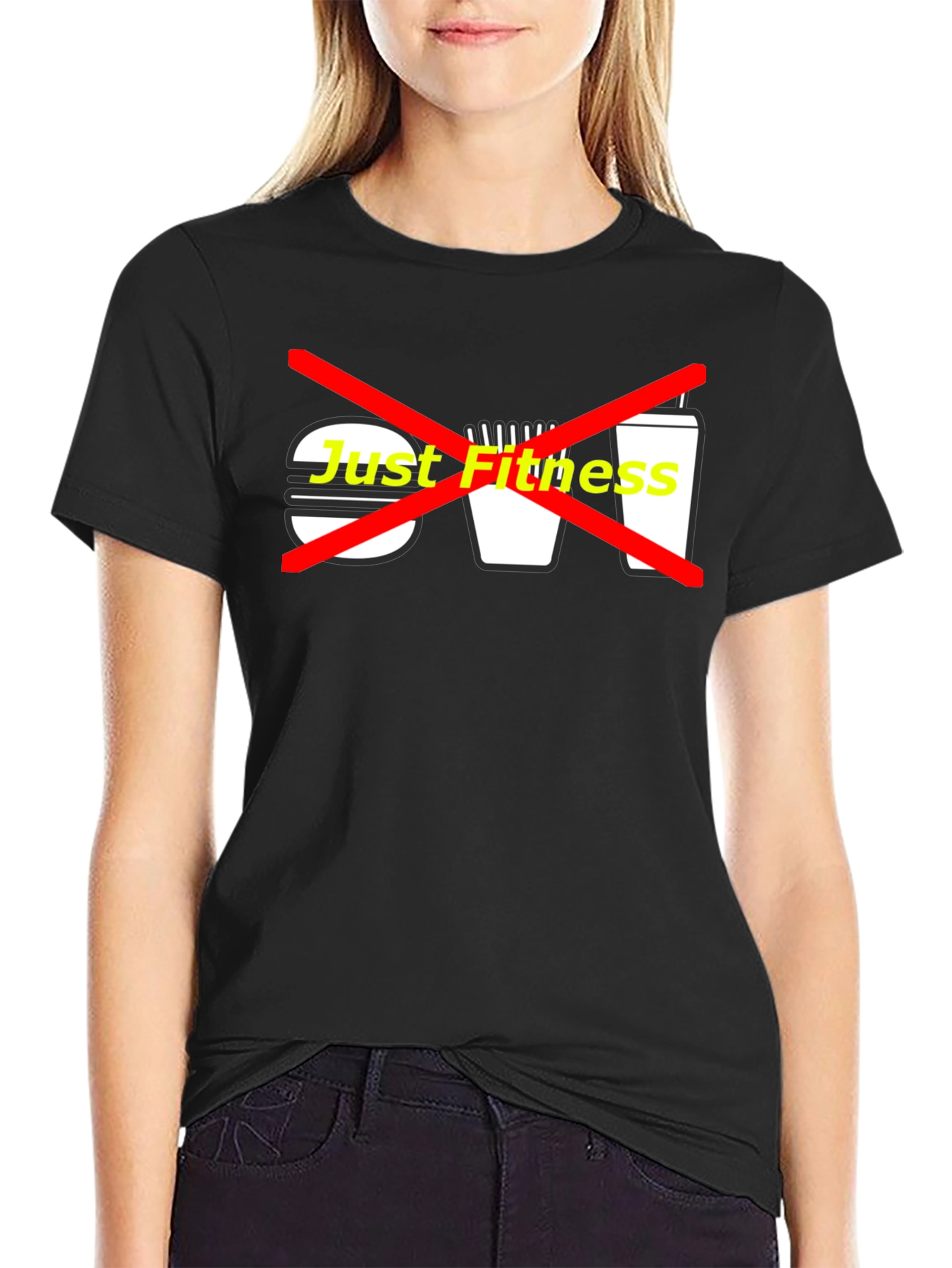 Just Fitness Graphic Tee - Black