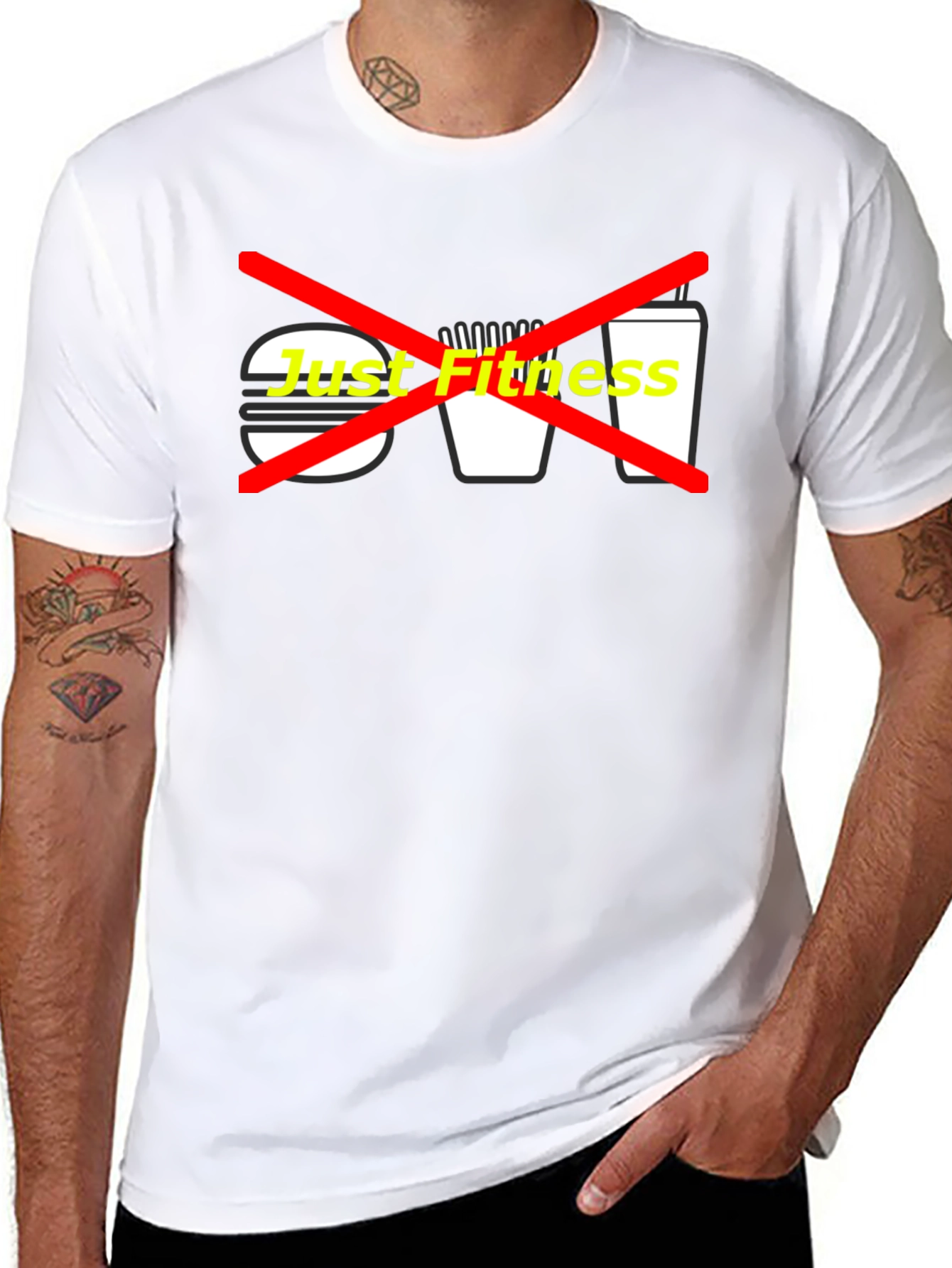 Just Fitness Graphic Tee - Black