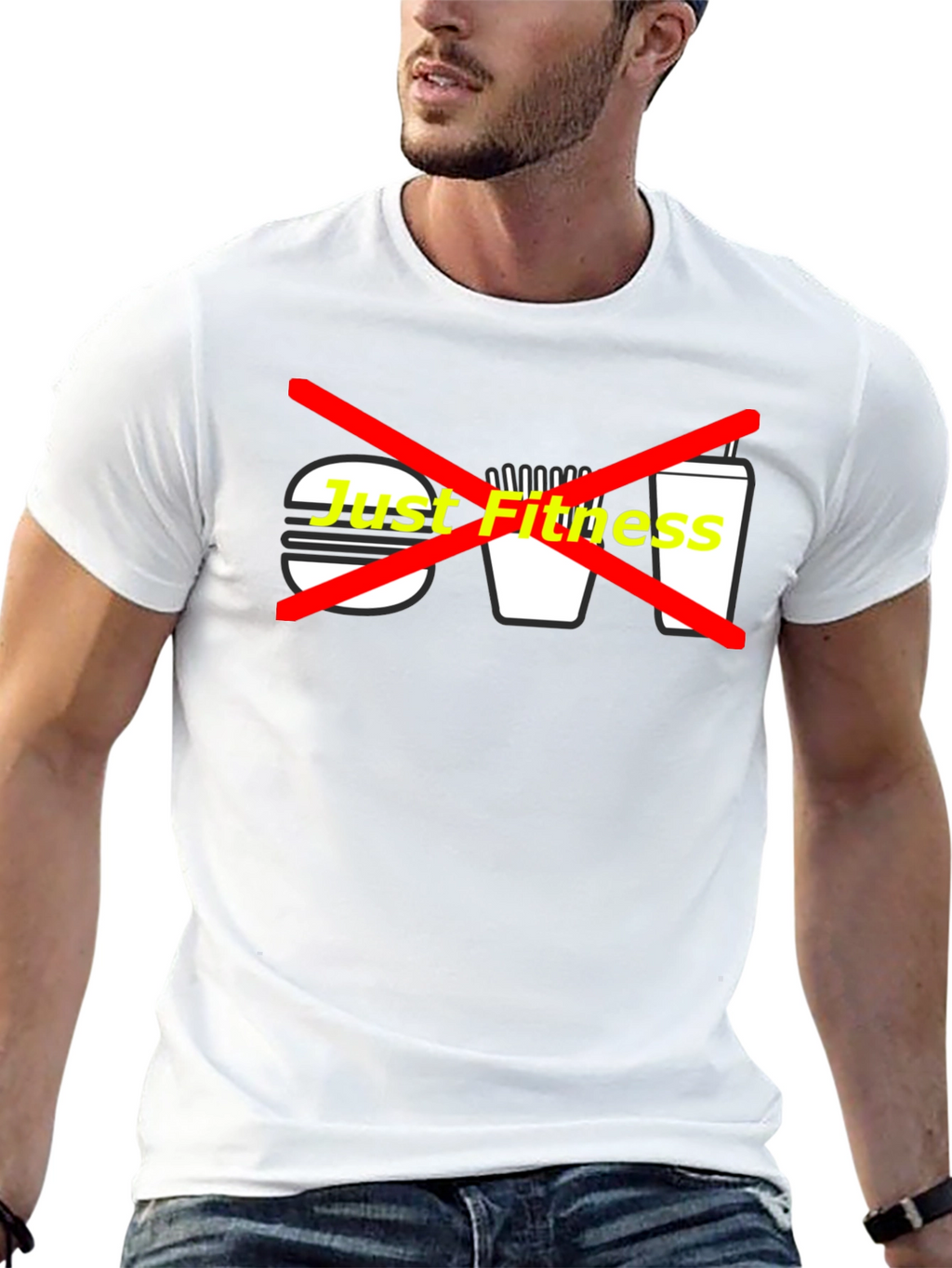 Just Fitness Graphic Tee - Black