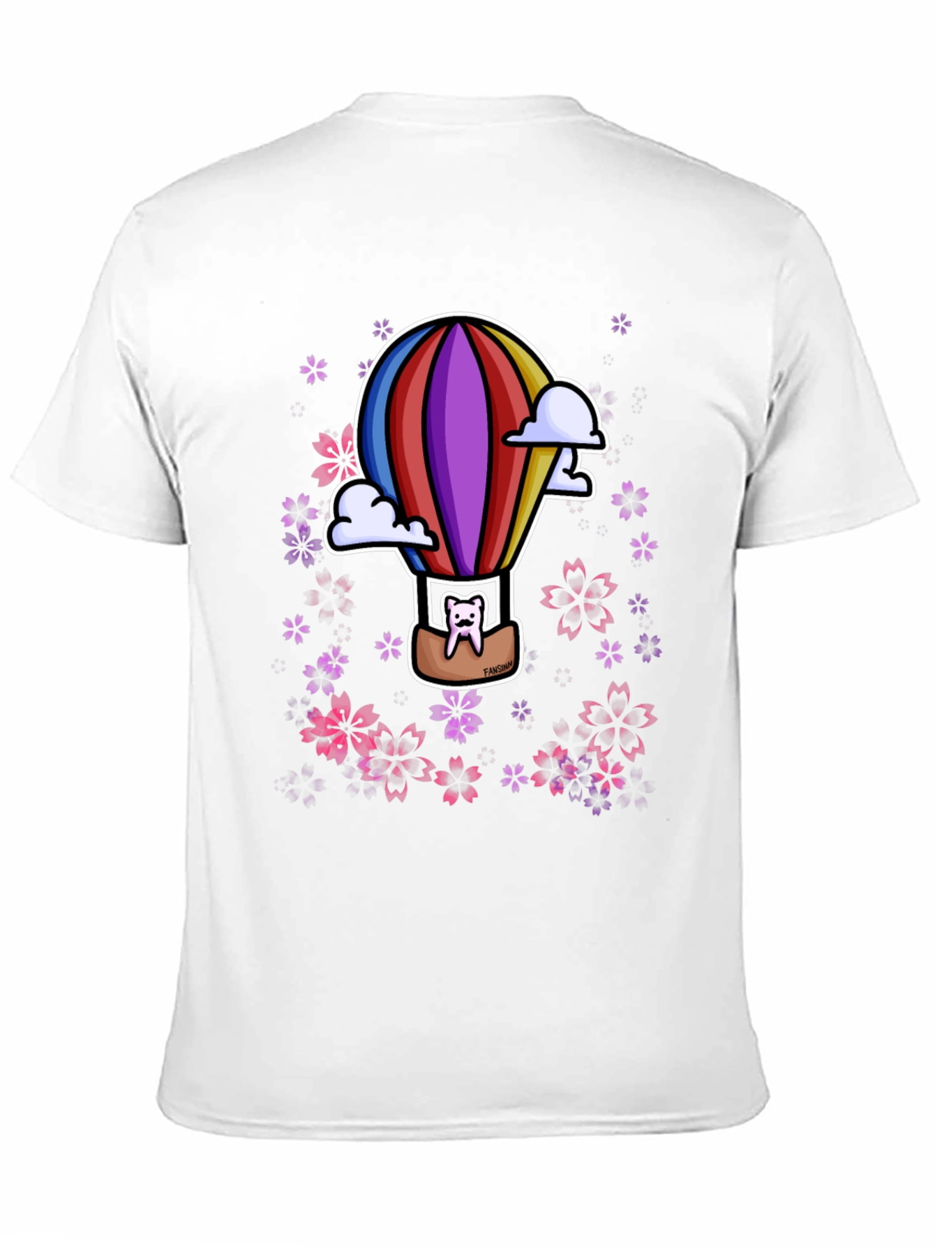 Hot Air Balloon Cat Graphic Tee