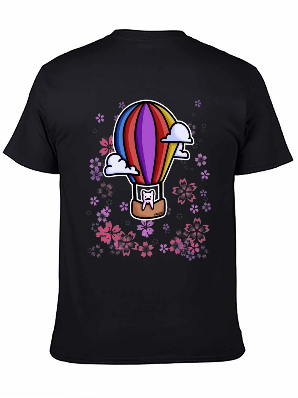 Hot Air Balloon Cat Graphic Tee