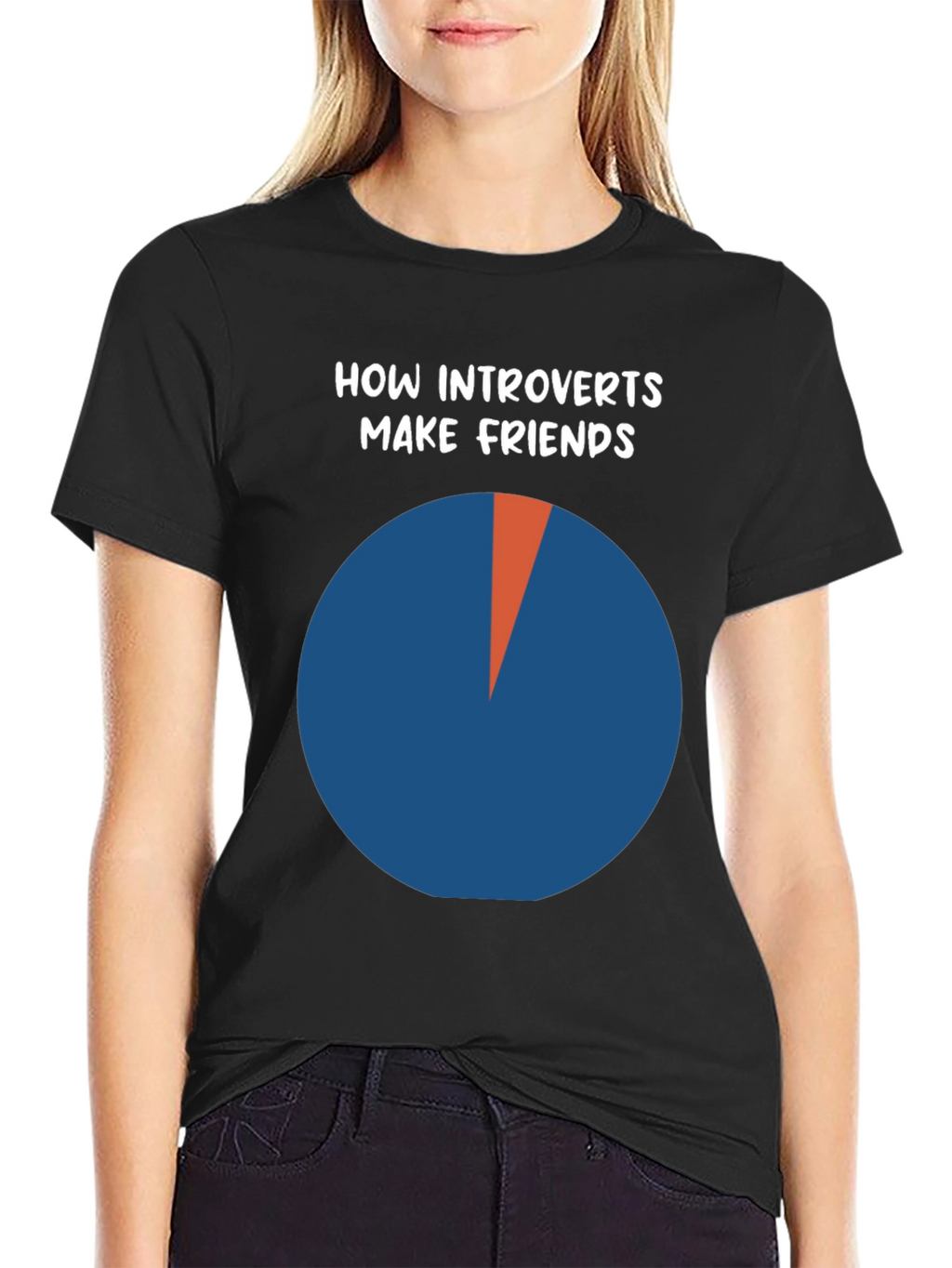 Introvert Friends Pie Chart T-Shirt