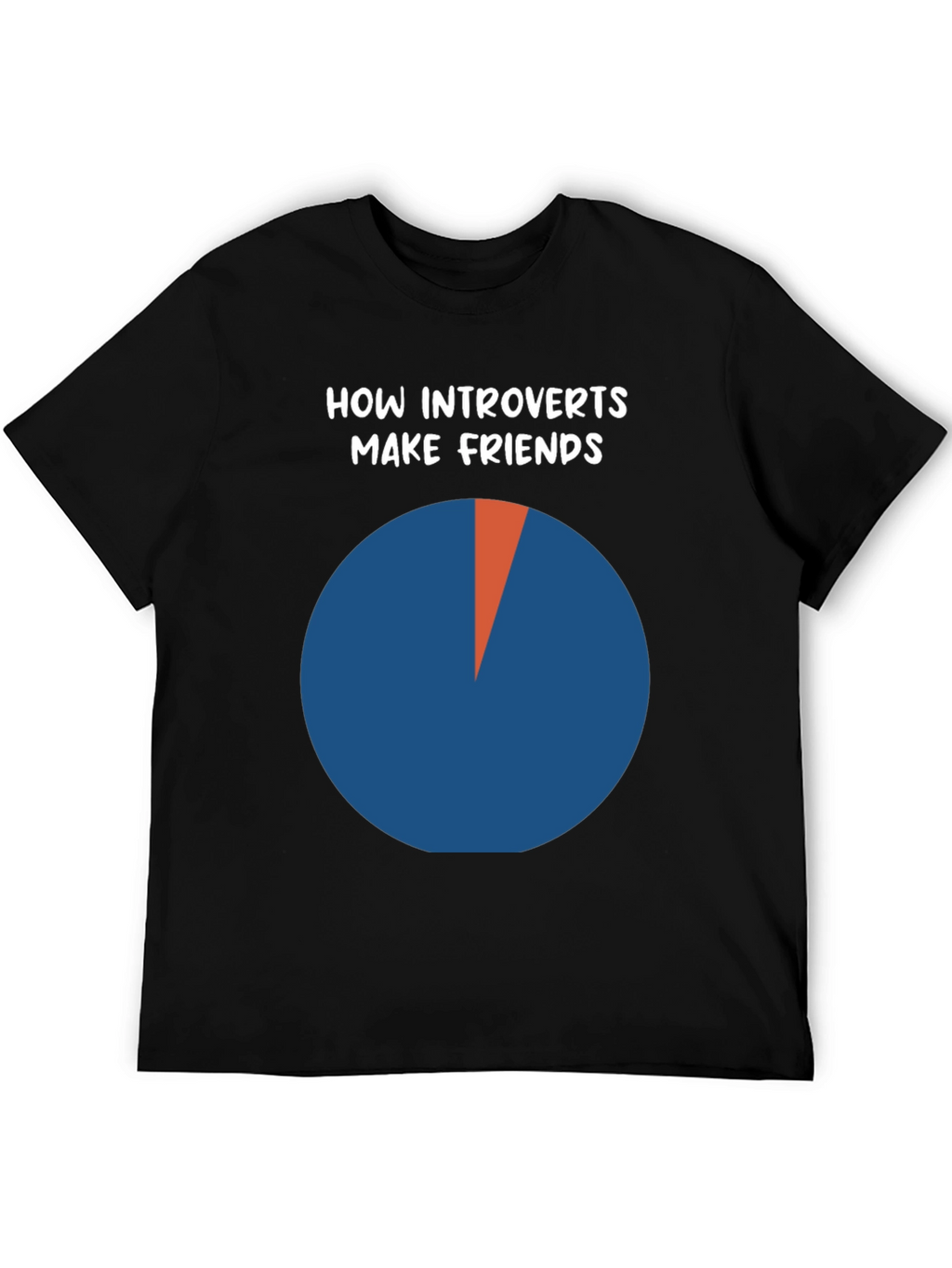 Introvert Friends Pie Chart T-Shirt