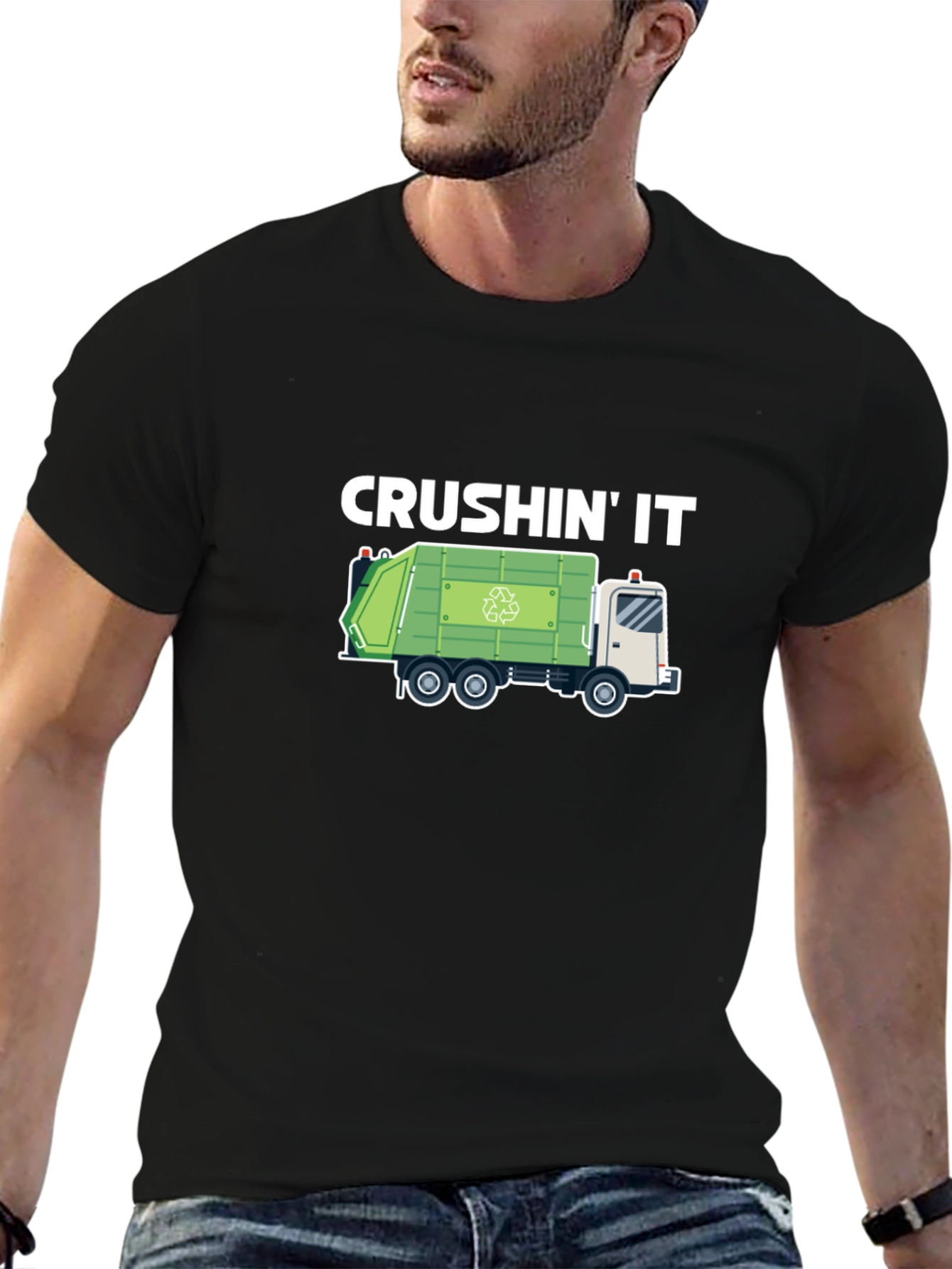 Crushin It Garbage Truck Graphic T-Shirt