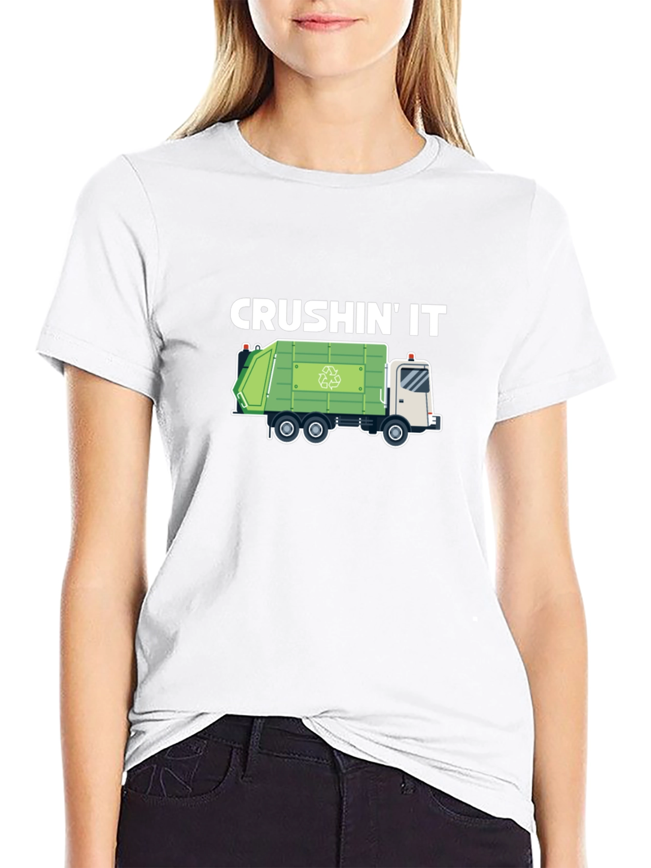 Crushin It Garbage Truck Graphic T-Shirt