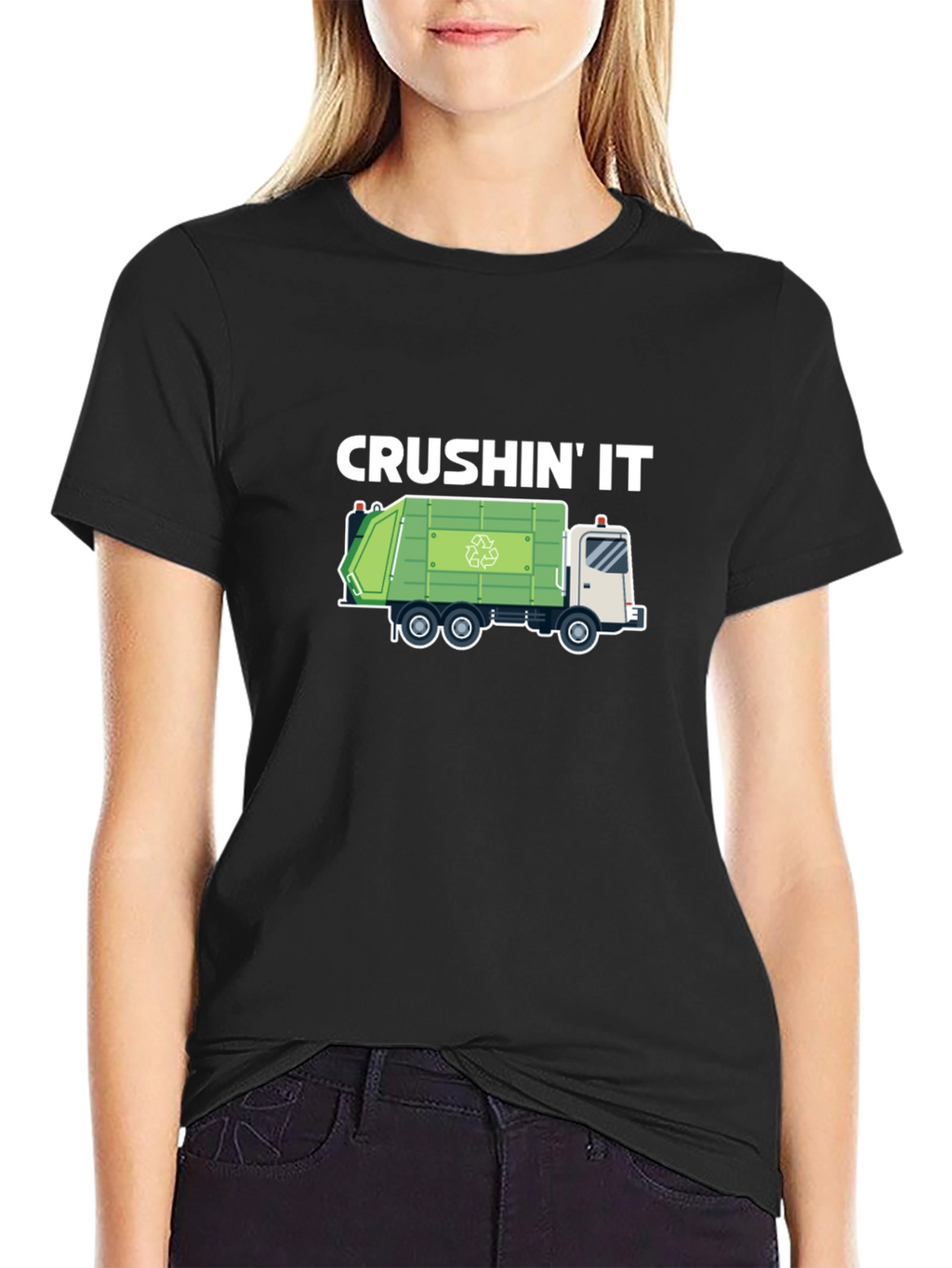 Crushin It Garbage Truck Graphic T-Shirt