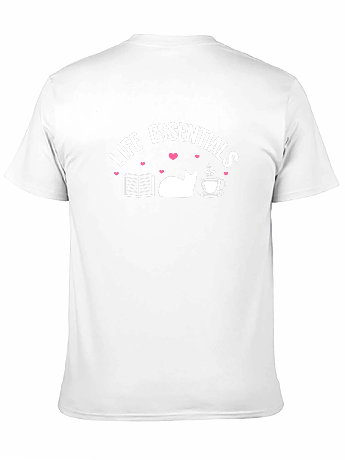 Life Essentials T-Shirt: Book Cat Coffee
