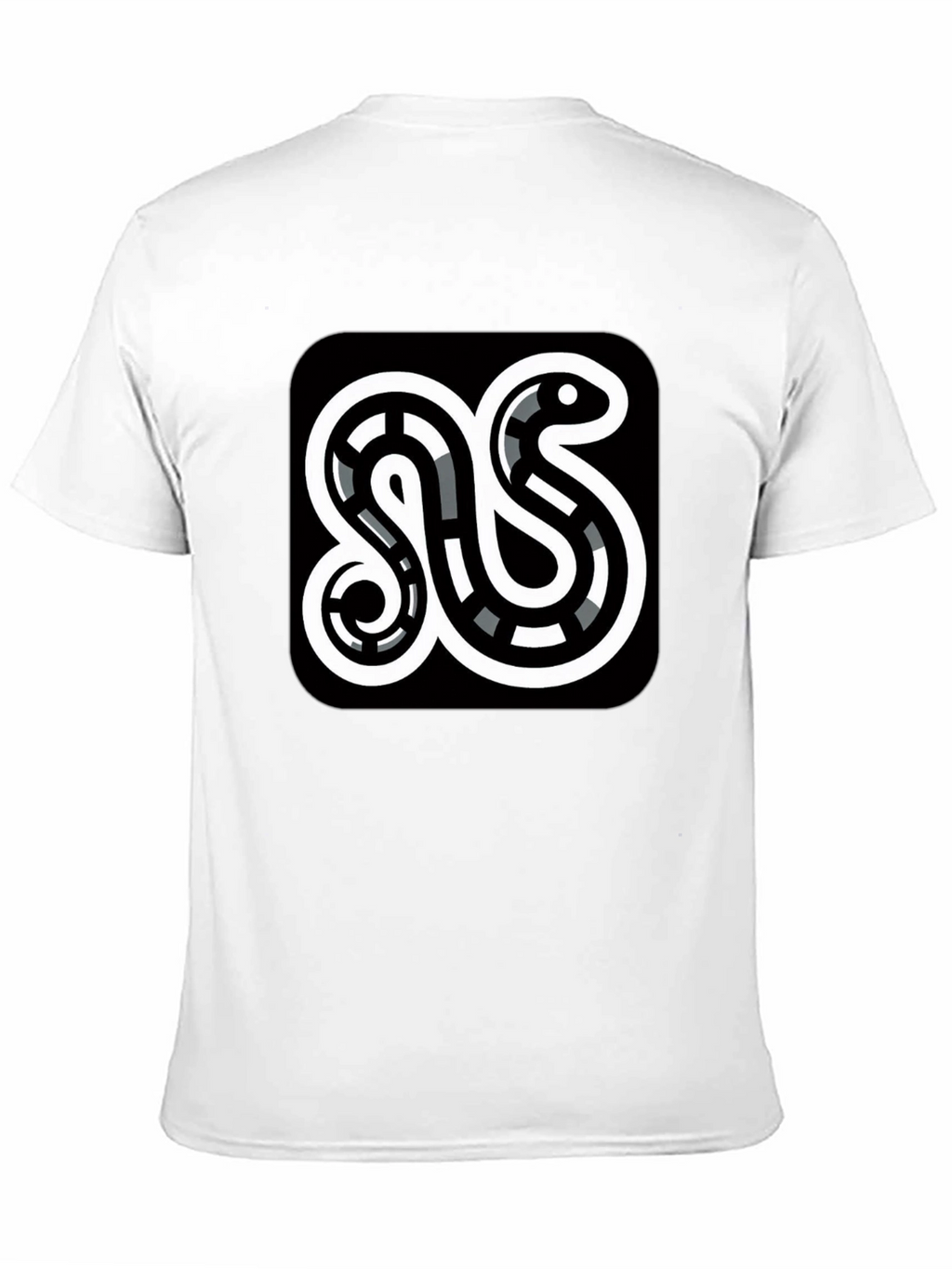 Modern Snake Graphic Black T-Shirt